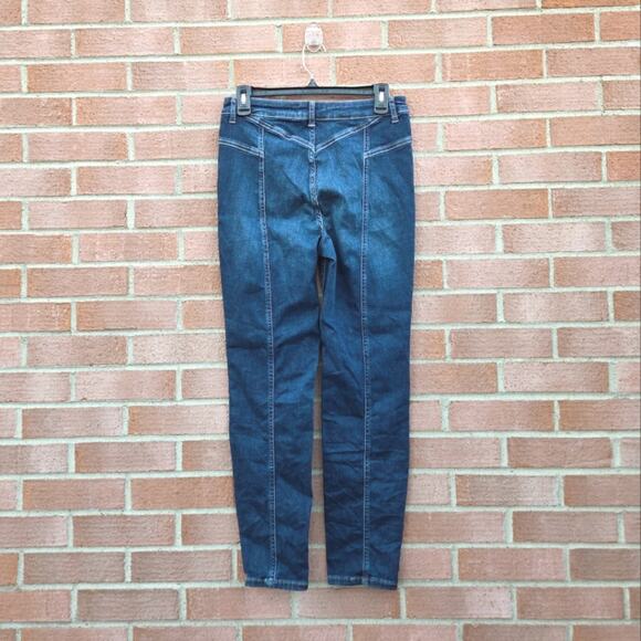 Free People Riley Seamed Skinny Jeans Size 30 - Picture 4 of 5